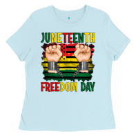 Baby Blue juneteenth freedom day Ladies Tee - Artiststas