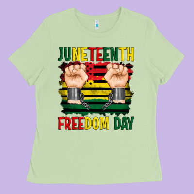 Juneteenth Freedom Day Ladies Tee Designed By Artiststas