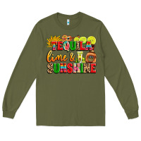 Army Green tequila lime and sunshine Long Sleeve Tee - LillyAllenDesigns