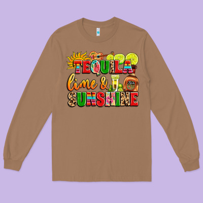 Tequila Lime And Sunshine Long Sleeve Tee Designed By Lillyallendesigns