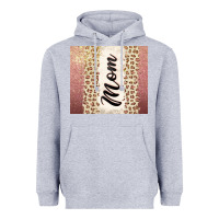 Heather Grey Rose gold mom leopard glitter Heavyweight Hoodie - CowGirlArtShop