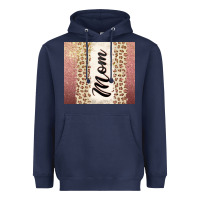 Navy Rose gold mom leopard glitter Heavyweight Hoodie - CowGirlArtShop