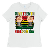 White juneteenth freedom day Ladies Tee - Artiststas