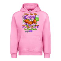 Fuchsia Pink i care for the cutest pumpkins in the patch Urban Hoodie - BundleAndBundleShop
