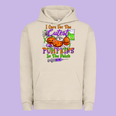 I Care For The Cutest Pumpkins In The Patch Urban Hoodie Designed By Bundleandbundleshop