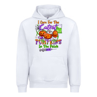 White i care for the cutest pumpkins in the patch Urban Hoodie - BundleAndBundleShop