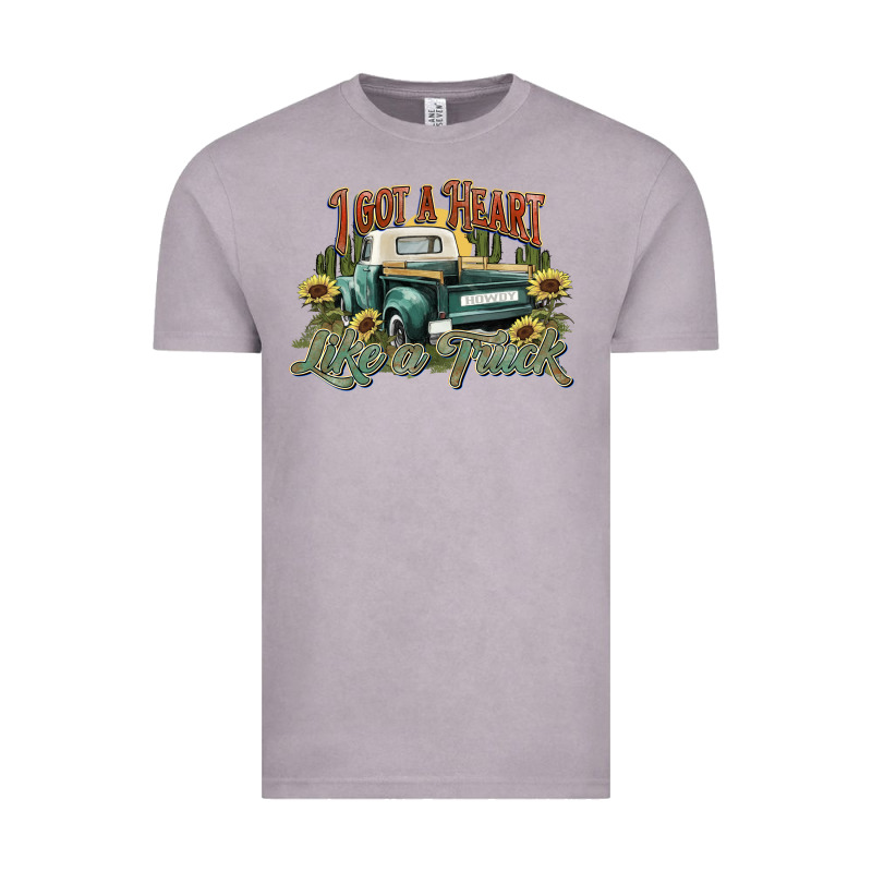 I Got A Heart Like A Truck Western Sunflower Vintage Tee by NancyCooperArtShop | Teevron