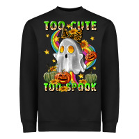 Black too cute too spook Heavyweight Sweatshirt - LillyAllenDesigns