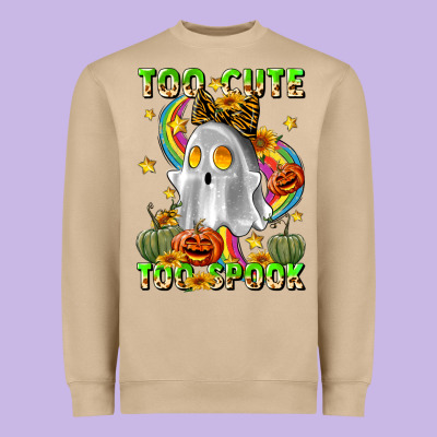 Too Cute Too Spook Heavyweight Sweatshirt Designed By Lillyallendesigns