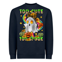 Navy too cute too spook Heavyweight Sweatshirt - LillyAllenDesigns