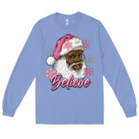 Colony Blue pink christmas african american santa believe Long Sleeve Tee - RanaPortraitStore