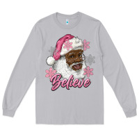 Moon Dust pink christmas african american santa believe Long Sleeve Tee - RanaPortraitStore