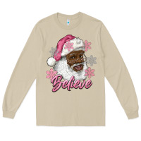 Mushroom pink christmas african american santa believe Long Sleeve Tee - RanaPortraitStore