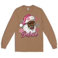 Toasted Coconut pink christmas african american santa believe Long Sleeve Tee - RanaPortraitStore