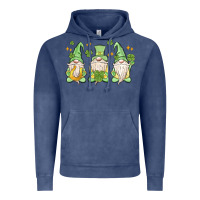 Vintage Denim st. patrick's day gnomes Vintage Hoodie - MaliasSmallBusiness