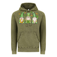 Vintage Olive st. patrick's day gnomes Vintage Hoodie - MaliasSmallBusiness