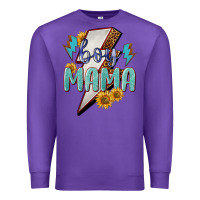 Purple Boy mama lightning bold mother's day Premium Sweatshirt - HowdyJamesFarm
