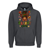 Smoke granny claus afro messy bun Zipper Hoodie - texasbilliewilder