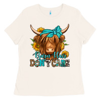 Bone barn hair don't care long haired cow Ladies Tee - Jasminsmagicworld