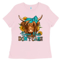 Barn Hair Don't Care Long Haired Cow Ladies Tee | Teevron