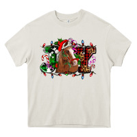 Cream joy and horse Christmas Heavy Core Tee - AdoDesignShop