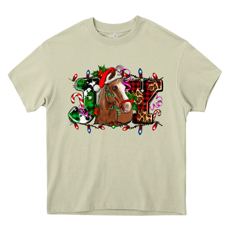 Joy And Horse Christmas Heavy Core Tee by AdoDesignShop | Teevron
