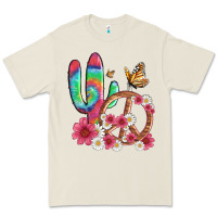Bone cactus peace sign flowers and butterflys Premium Tee - Artiststas