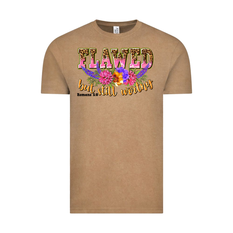 Flawed But Still Worthy Romans 5 8 Vintage Tee by NancyCooperArtShop | Teevron