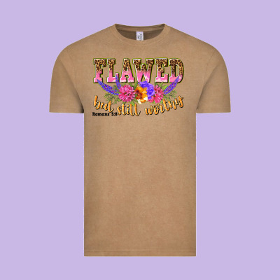 Flawed But Still Worthy Romans 5 8 Vintage Tee Designed By Nancycooperartshop