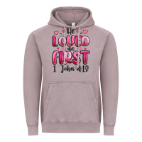 Vintage Zinc he loved us first 1 john 4 19 Vintage Hoodie - MaliasSmallBusiness