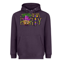 Plum Mardi Gras party Heavyweight Hoodie - HowdyJamesFarm