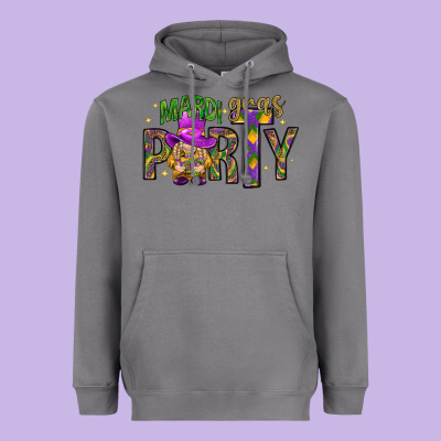 Mardi Gras Party Heavyweight Hoodie Designed By Howdyjamesfarm