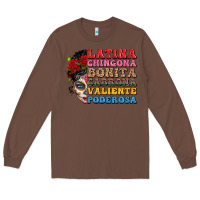 Chestnut mexican sugar skull latina chingona bonita Long Sleeve Tee - LillyAllenDesigns