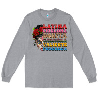 Heather Grey mexican sugar skull latina chingona bonita Long Sleeve Tee - LillyAllenDesigns