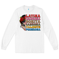 White mexican sugar skull latina chingona bonita Long Sleeve Tee - LillyAllenDesigns
