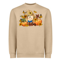 Mushroom fall scarecrow Heavyweight Sweatshirt - LillyAllenDesigns