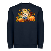 Navy fall scarecrow Heavyweight Sweatshirt - LillyAllenDesigns