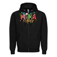 Black mama claus Zipper Hoodie - texasbilliewilder