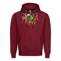 Burgundy mama claus Zipper Hoodie - texasbilliewilder