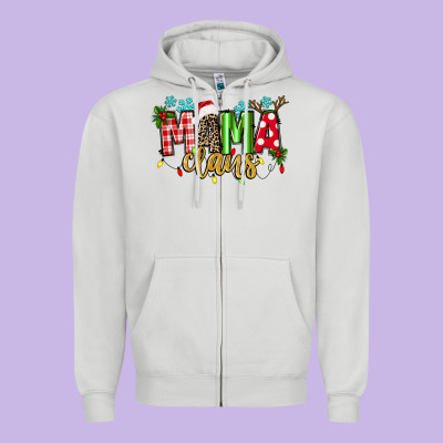 Mama Claus Zipper Hoodie Designed By Texasbilliewilder