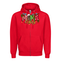 Red mama claus Zipper Hoodie - texasbilliewilder