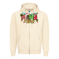 Sandshell mama claus Zipper Hoodie - texasbilliewilder