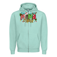 Seafoam mama claus Zipper Hoodie - texasbilliewilder
