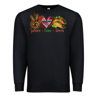 Black Peace love tacos Mexico Premium Sweatshirt - HowdyJamesFarm