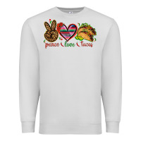 Dove Grey Peace love tacos Mexico Premium Sweatshirt - HowdyJamesFarm