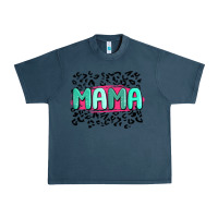 Midnight Navy mama leopard Urban Heavy Tee - MaliasSmallBusiness