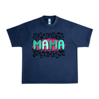 Navy mama leopard Urban Heavy Tee - MaliasSmallBusiness