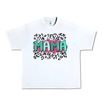 White mama leopard Urban Heavy Tee - MaliasSmallBusiness