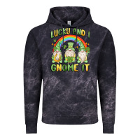 Cloud Black lucky and i gnome it Vintage Hoodie - MaliasSmallBusiness