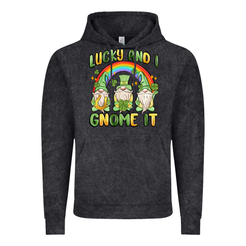 Lucky And I Gnome It Vintage Hoodie by MaliasSmallBusiness | Teevron